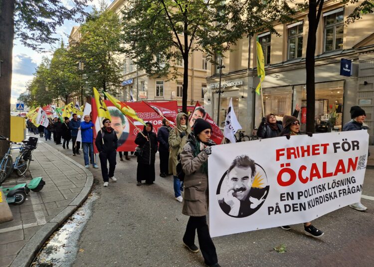Den internationella komplotten mot Öcalan protesterades i Stockholm